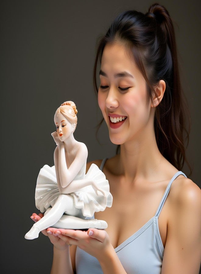 MTME Porcelain Figurines Ballet, Sculpted Statue, Handicrafts, Art Ware, Sculpture, Home Decor (Ornament, Decoration, Gift) (Beauty) - Image 2
